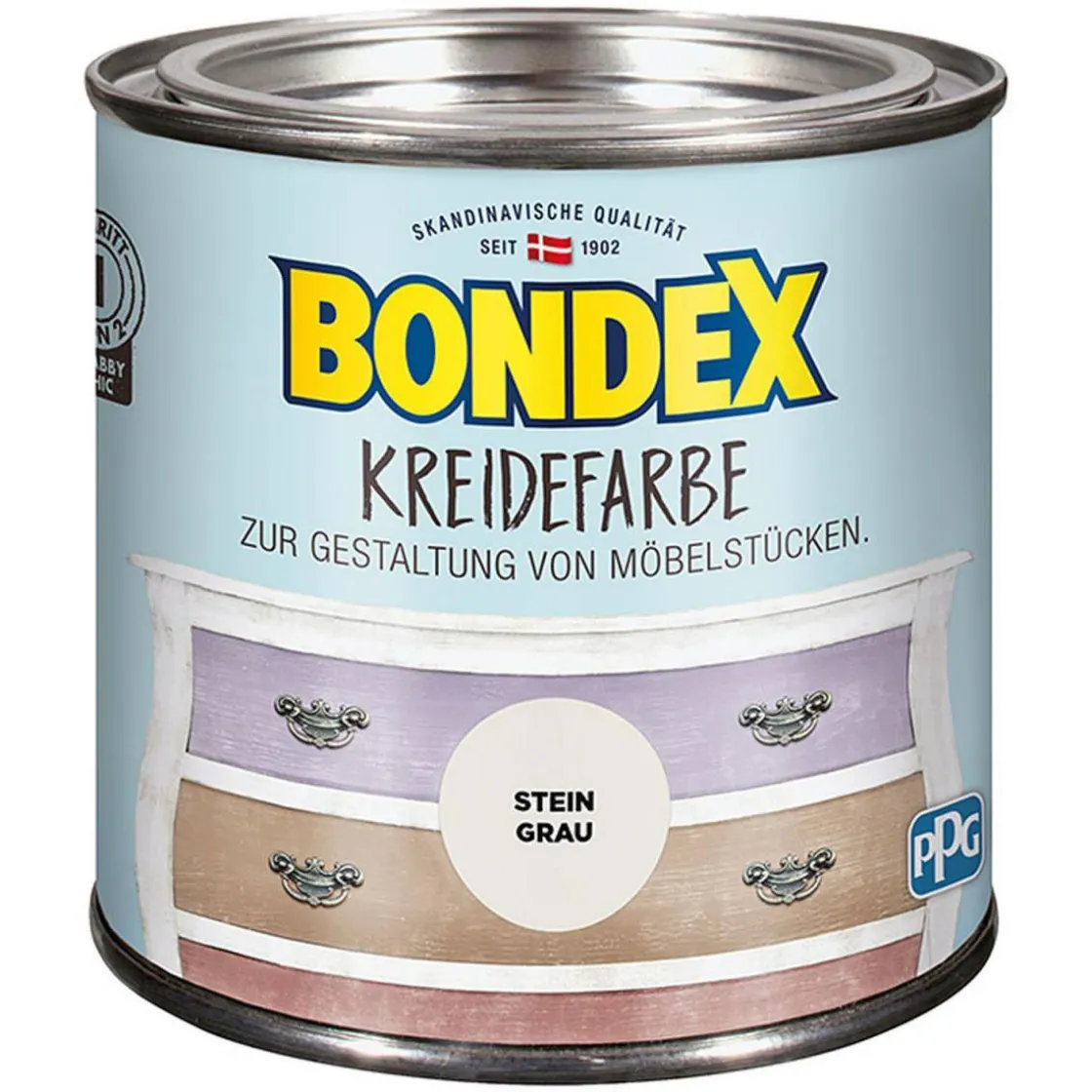 Kreidefarbe Stein grau 500 ml ^ Bondex Hot