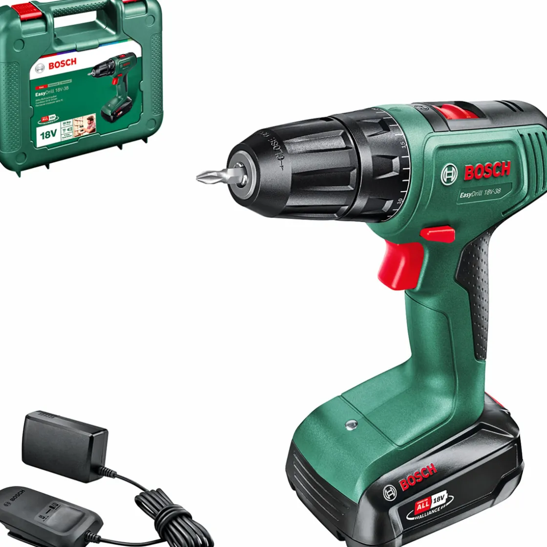 Akku-Bohrschrauber EasyDrill 18V-38 inkl Ladegerät ^ Bosch Sale