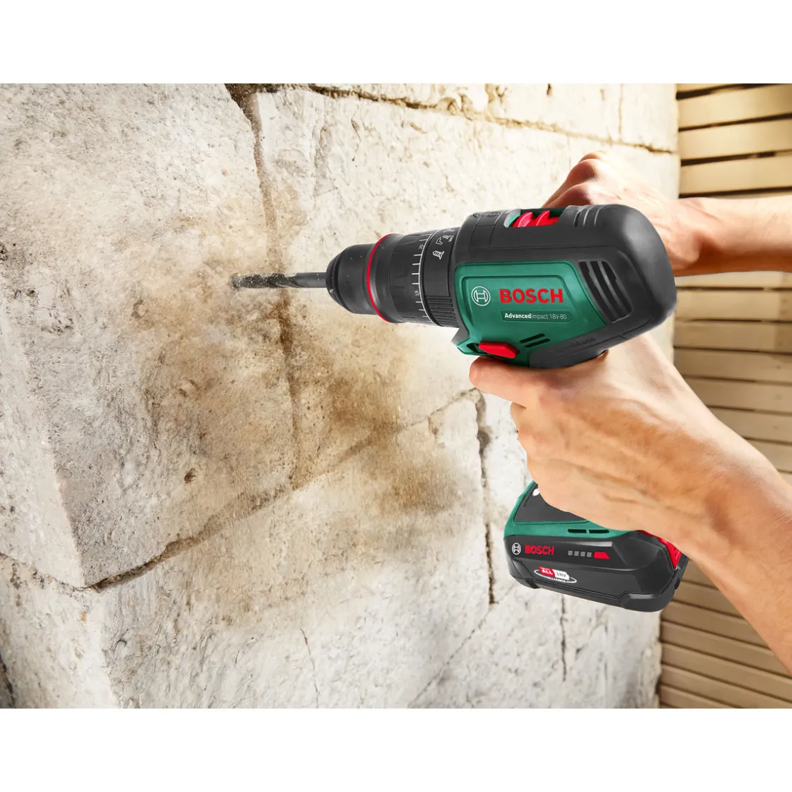 Akku- Schlagbohrmaschine AdvancedImpact 18V-80 solo ^ Bosch Hot