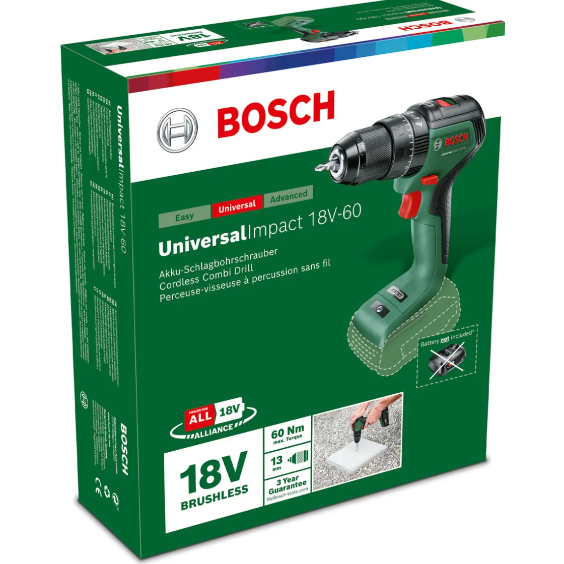 Akku-Schlagbohrschrauber UniversalImpact 18V-60 ^ Bosch Discount