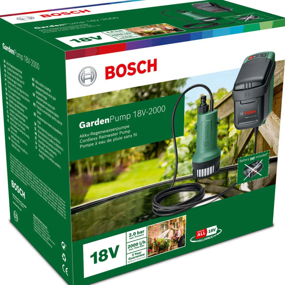 Akku-Tauchpumpe GardenPump 18V ^ Bosch New