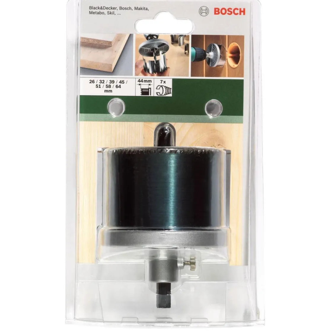 DIY Lochsägeset 25 32 38 45 51 58 64 x 44 mm ^ Bosch New