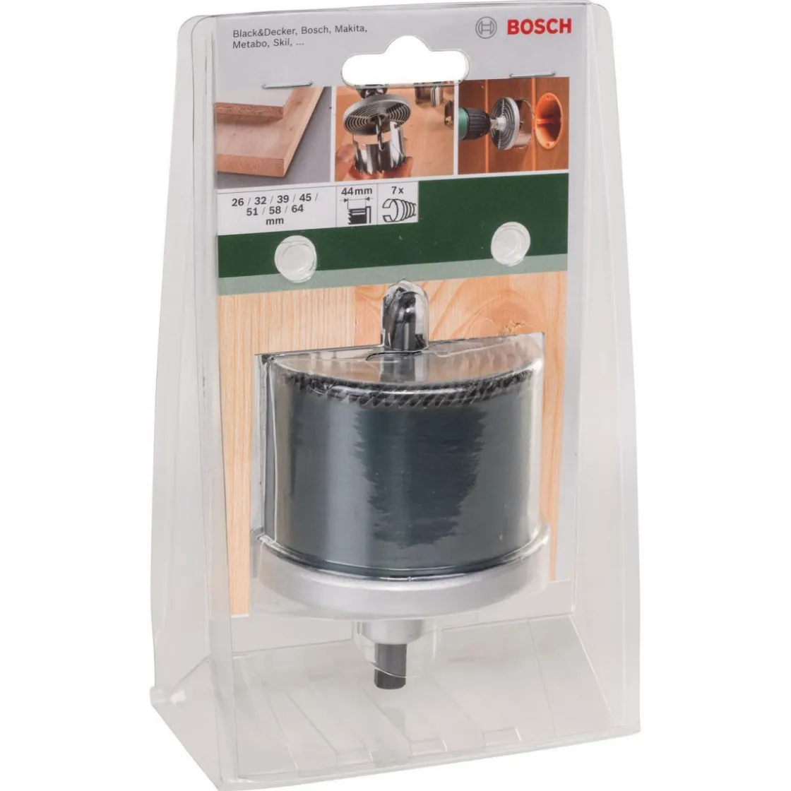 DIY Lochsägeset 25 32 38 45 51 58 64 x 44 mm ^ Bosch New