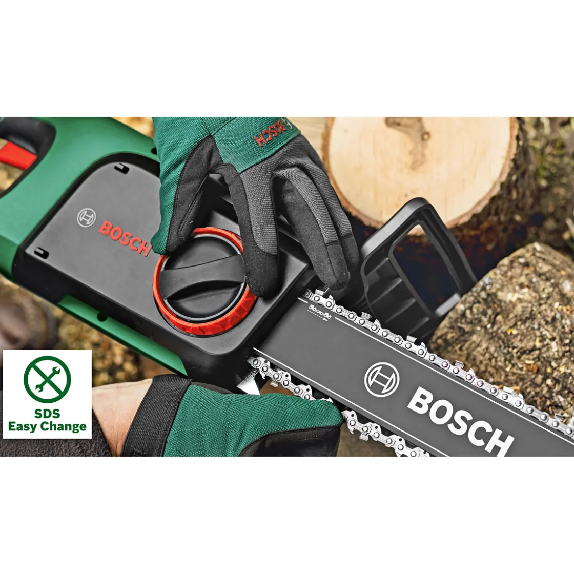 Elektro-Kettensäge UniversalChain 35 ^ Bosch Hot