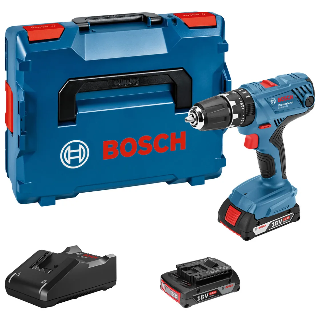 Akku-Bohrschrauber-Set GSB 18V 21 2 Akkus 5-teilig ^ Bosch Professional Hot