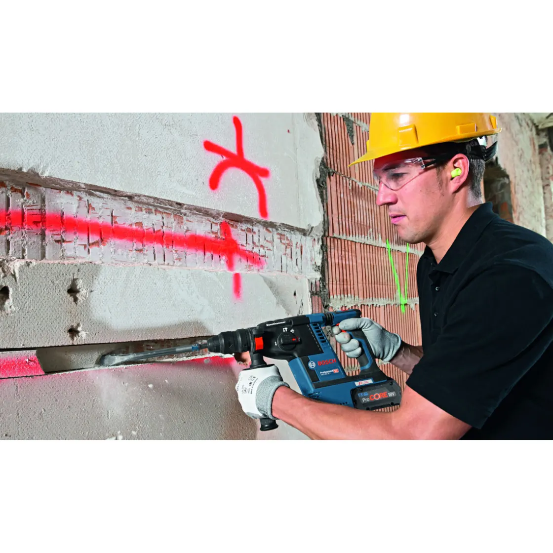 Akku- Bohrhammer GBH 18V- 26 Solo inkl. L-Boxx 136 und Zusatzhandgriff ^ Bosch Professional Hot