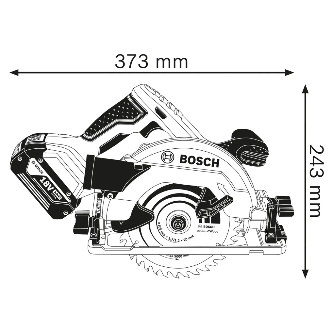 Akku-Kreissäge-Set GKS 18V-57 G ^ Bosch Professional