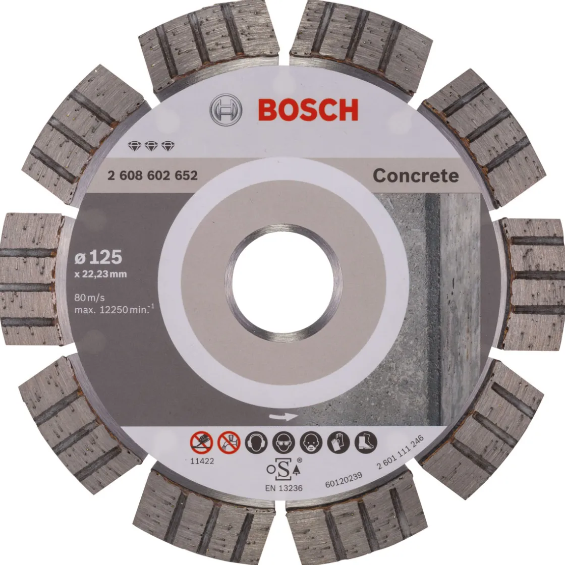 Diamanttrennscheibe Best for Concrete 125 x 22,23 x 2,2 x 12 mm ^ Bosch Professional Outlet