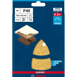 Expert C470 Schleifpapier mit 11 Löchern für Multischleifer 102 x 62 mm 93 mm G 40 10- teilig ^ Bosch Professional Best