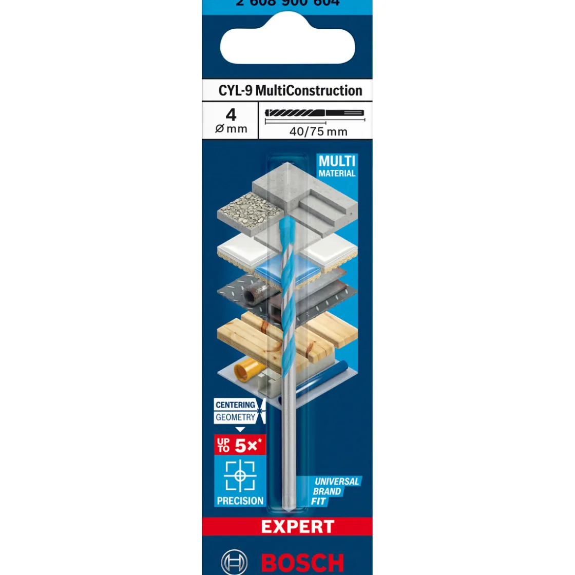 Expert CYL-9 MultiConstruction Bohrer 4 x 45 x 75 mm d 3,8 mm ^ Bosch Professional Hot