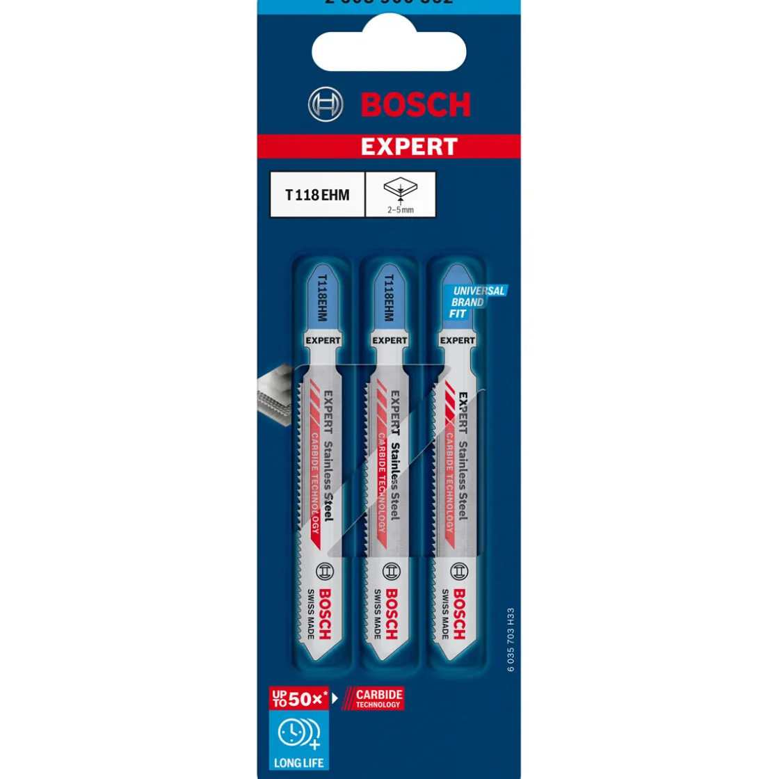 Expert Stainless Steel T 118 EHM Stichsägeblatt 3 Stück ^ Bosch Professional