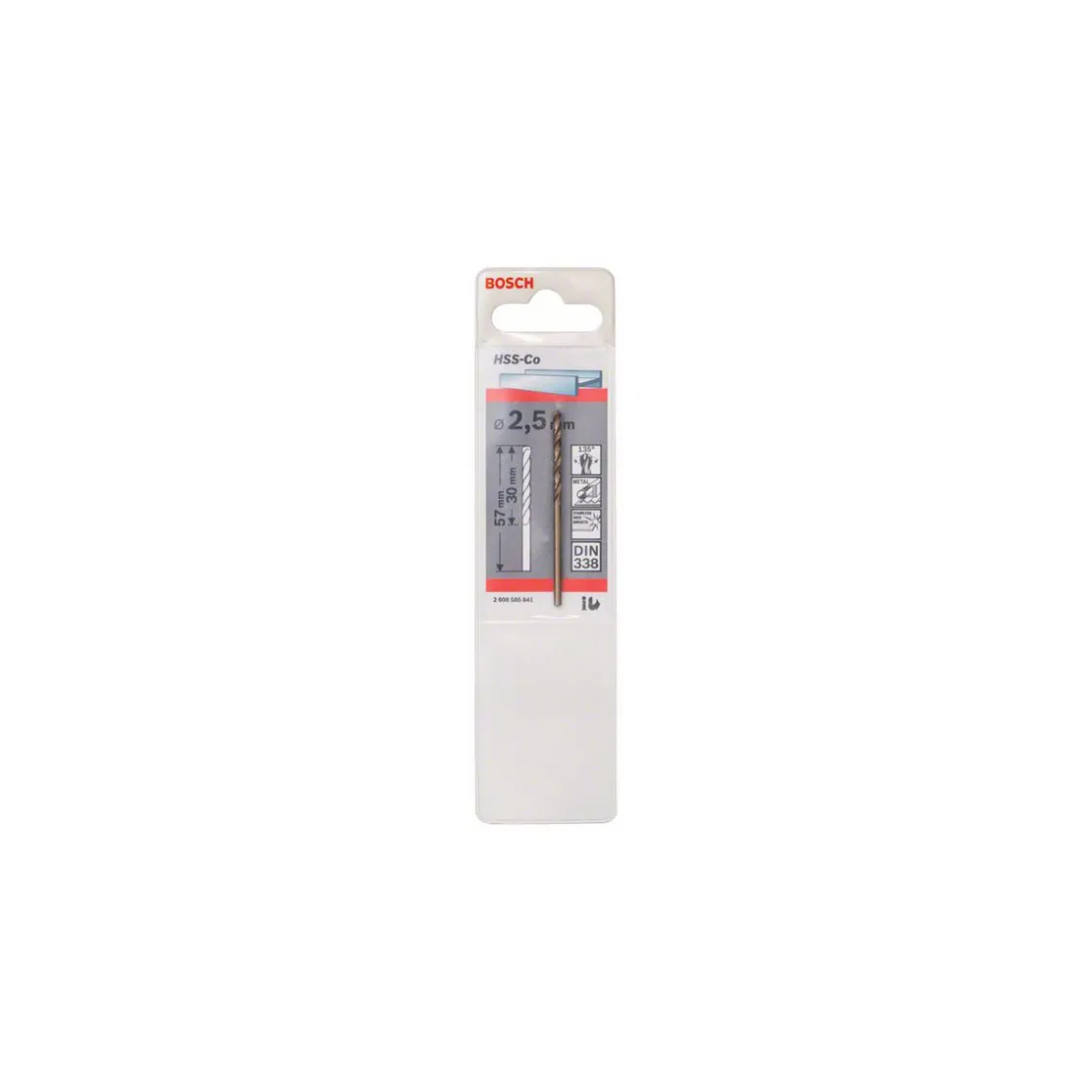 Metallbohrer HSS-Co DIN 338 2,5 x 30 x 57 mm ^ Bosch Professional Best
