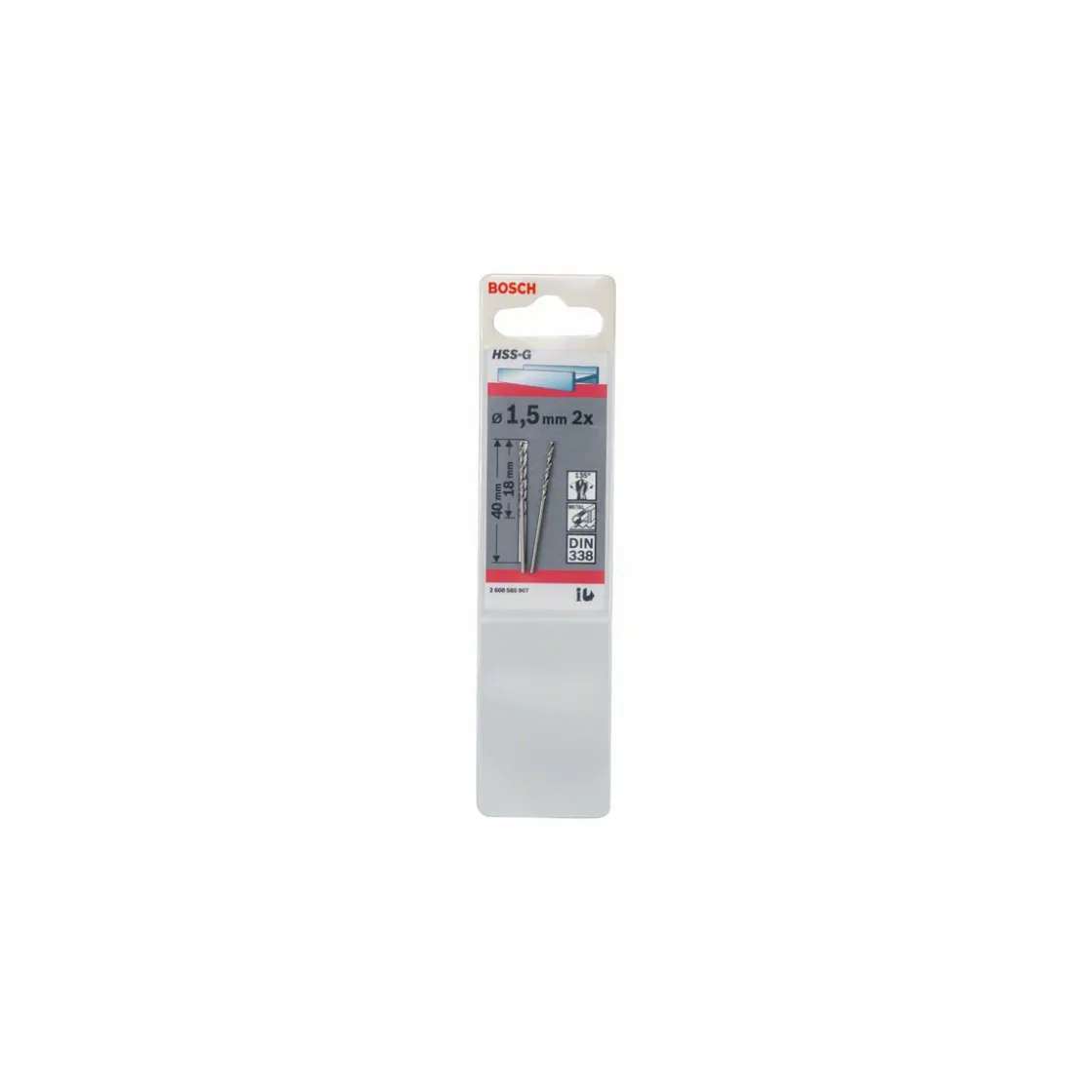 Metallbohrer HSS-G 1,5 x 18 x 40 mm ^ Bosch Professional