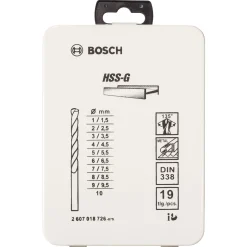 19-teiliges Metallbohrer-Set HSS-G DIN 338 135 in Metallkassette 1–10 mm ^ Bosch Professional Discount