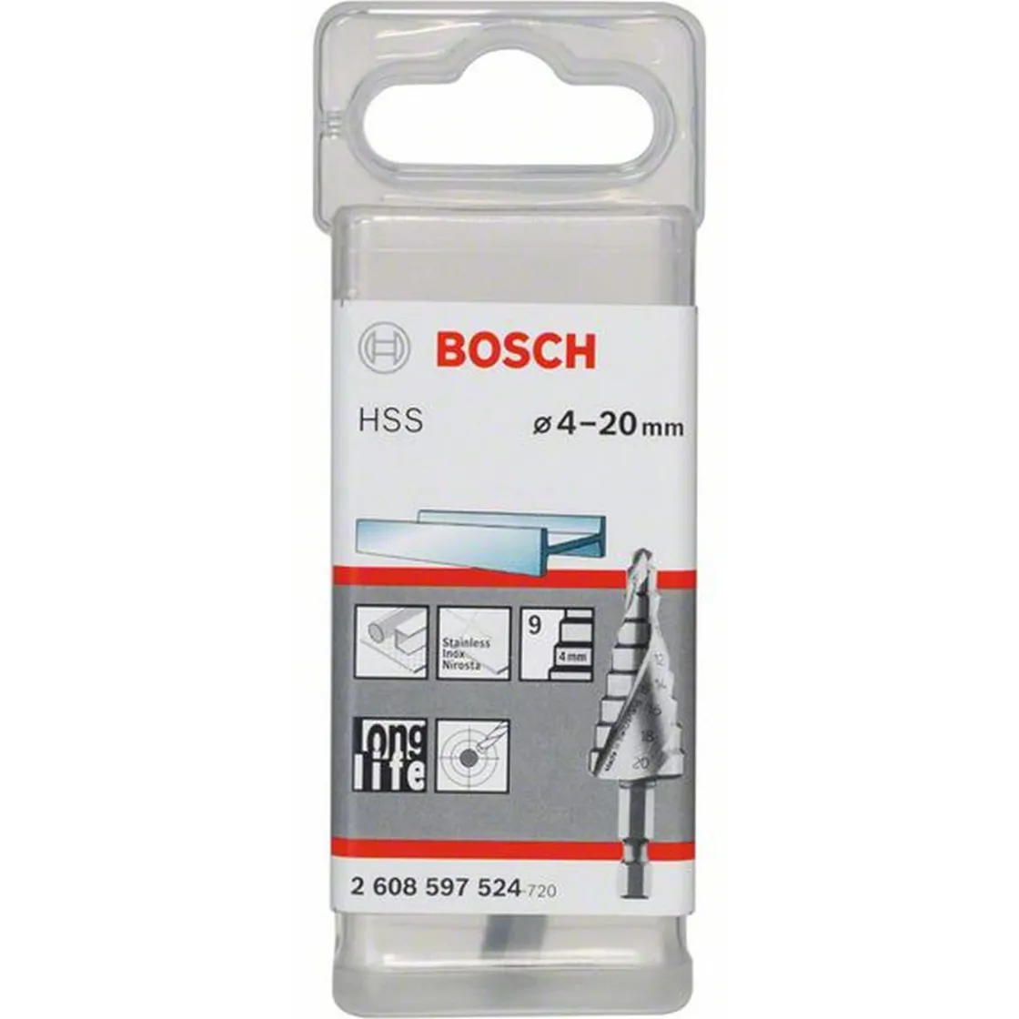 Stufenbohrer HSS 4 - 20 mm 1/4" 70,5 mm ^ Bosch Online