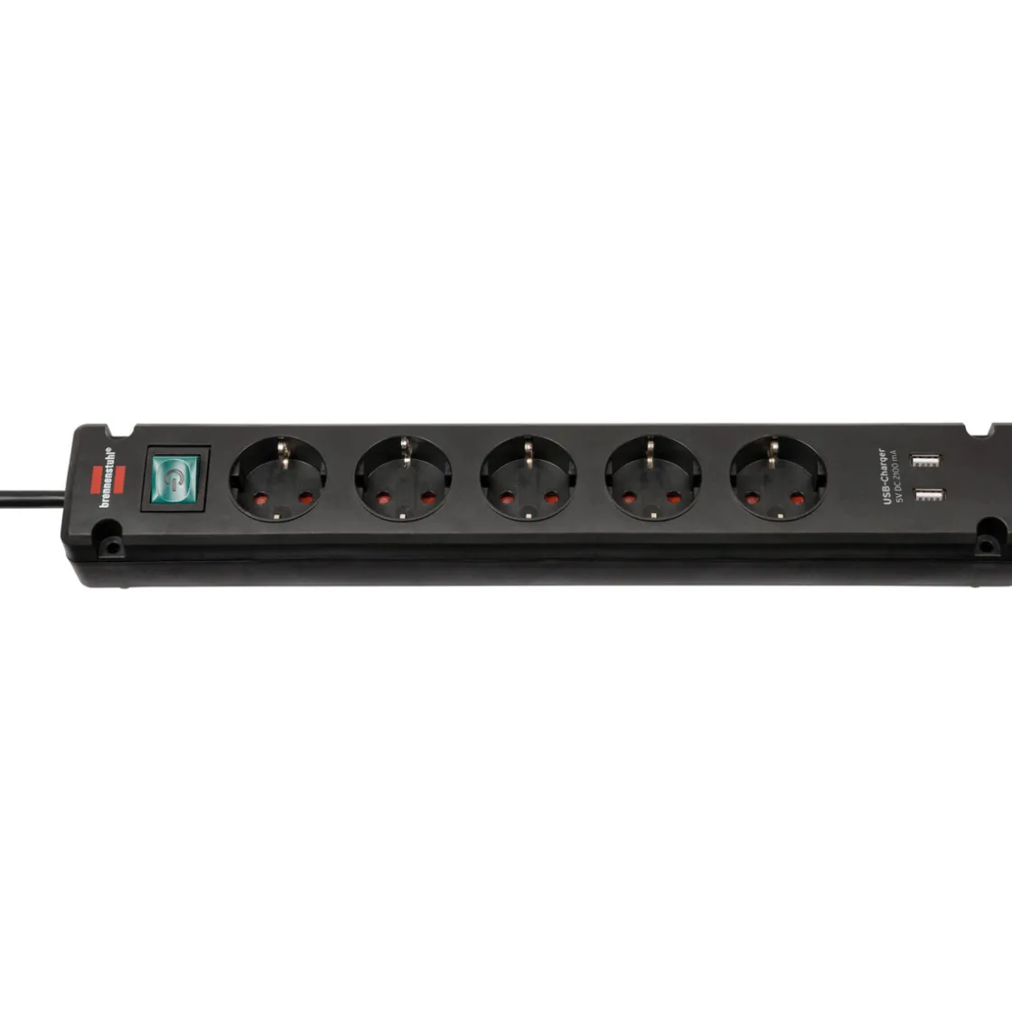 Bremounta 5fach mit USB schwarz DE 3mH05VV-F3G1,5 mit Schalter ^ Brennenstuhl Outlet