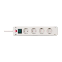 Bremounta Steckdosenleiste 4-fach weiss1,5m Kabel, mit Schalter ^ Brennenstuhl Discount