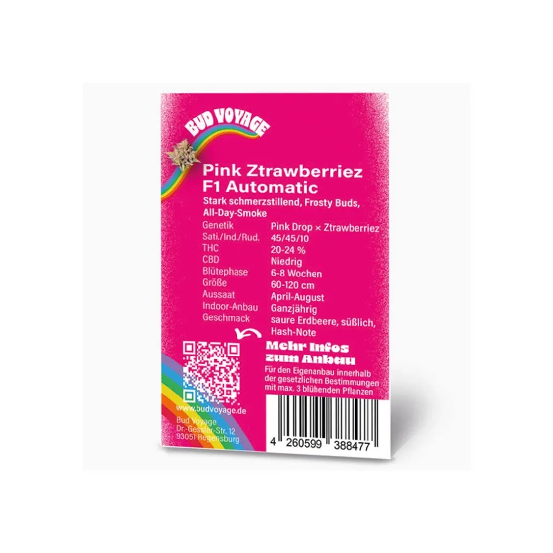 Hanfsamen Pink Ztrawberriez Auto ^ Bud Voyage New