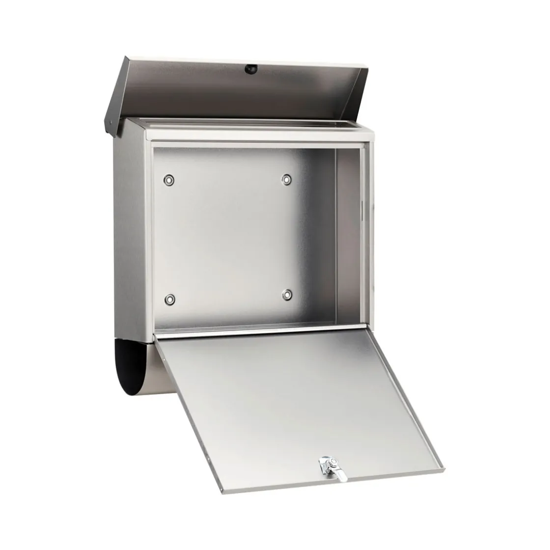 Briefkasten Inoxstar 4710 mit Zeitungsfach silber ^ Burg Wächter