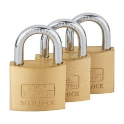 Vorhängeschloss-Set Trio 405 40 GL 37,6 x 60 x 12,6 mm Messing ^ Burg Wächter Best