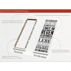 Canvas-Art Sei Glücklich 30 x 80 cm ^ Pro-Art Discount