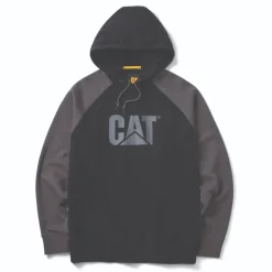 CAT Colorblock Hooded Sweatshirt black-magnet Gr. M ^