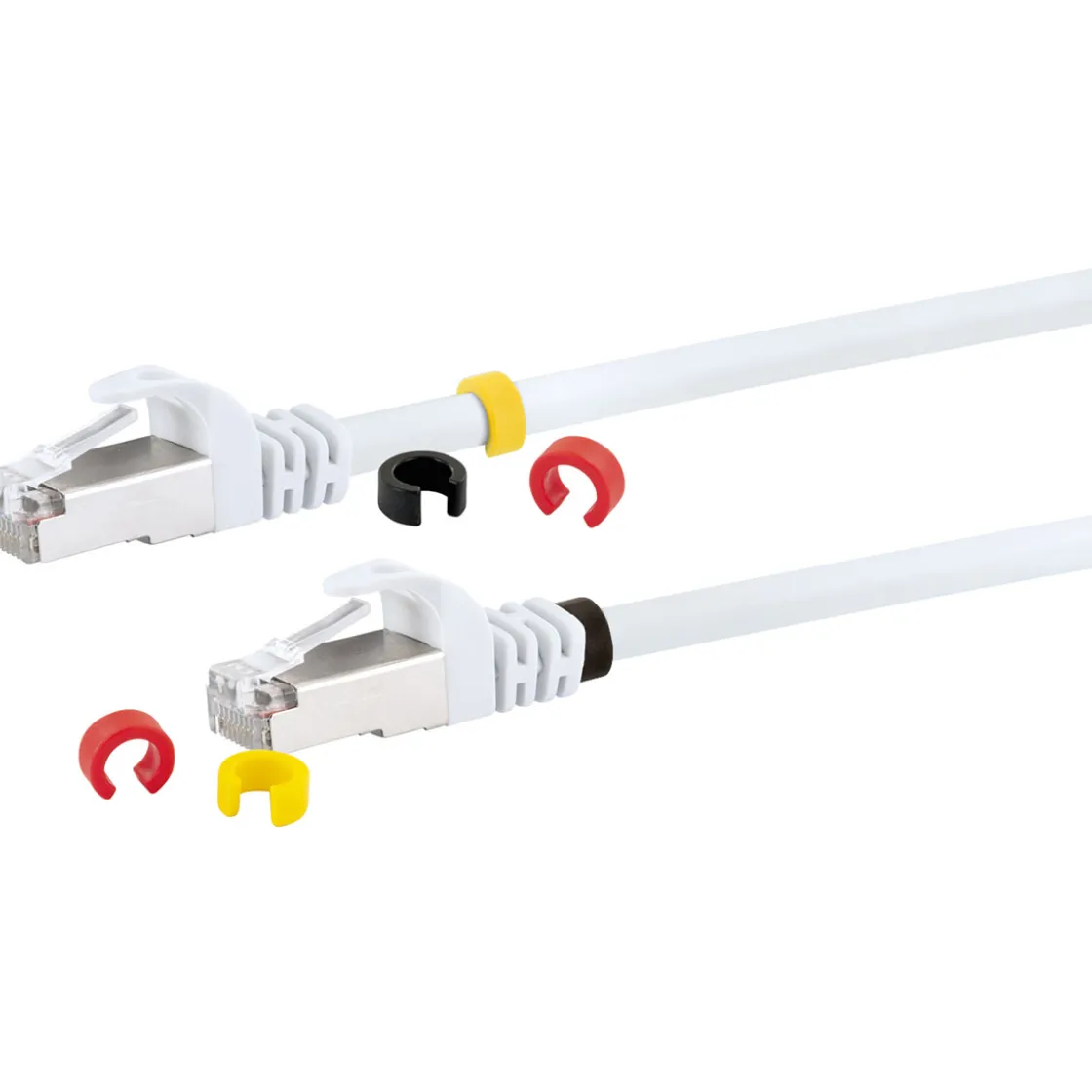 CAT7 Netzwerkkabel S/FTP 3Farbclips 20mweiss ^ Schwaiger Outlet