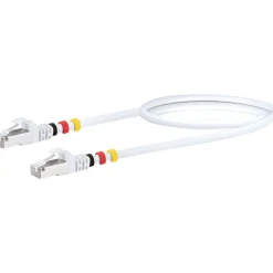 CAT7 Netzwerkkabel S/FTP 3Farbclips 0,5mweiss ^ Schwaiger