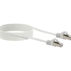 CAT6 U/FTP Netzwerk Flachkabel 5,0 mweiss ^ Schwaiger Discount