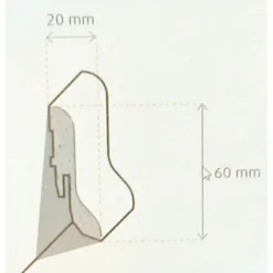 Clip-Parkettleiste SL 60 250 cm weiß ^ Best