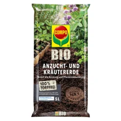 BIO Anzucht- und Kraeutererdetorffrei 5 L ^ Compo Online