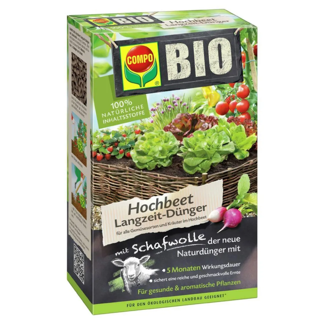 BIO Hochbeet Langzeit-Dünger mit Schafwolle 750 g ^ Compo Outlet