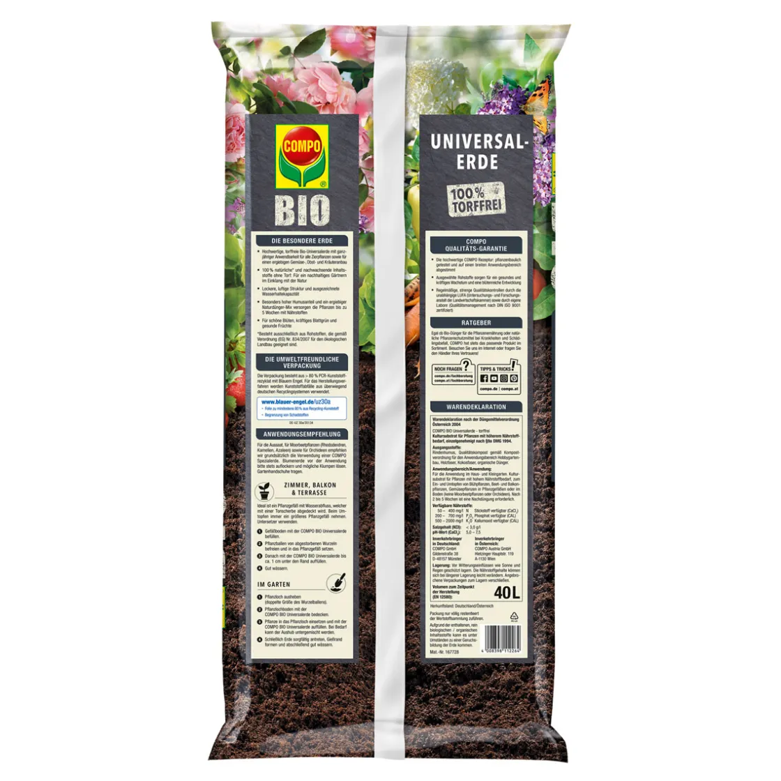 Bio Mediterrane Erde torffrei 40 L ^ Compo Online