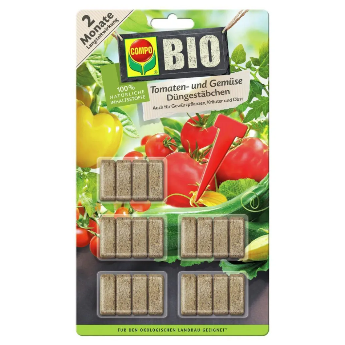 BIO Tomaten- und Gemüse Düngestäbchen 20 Stäbchen ^ Compo Discount
