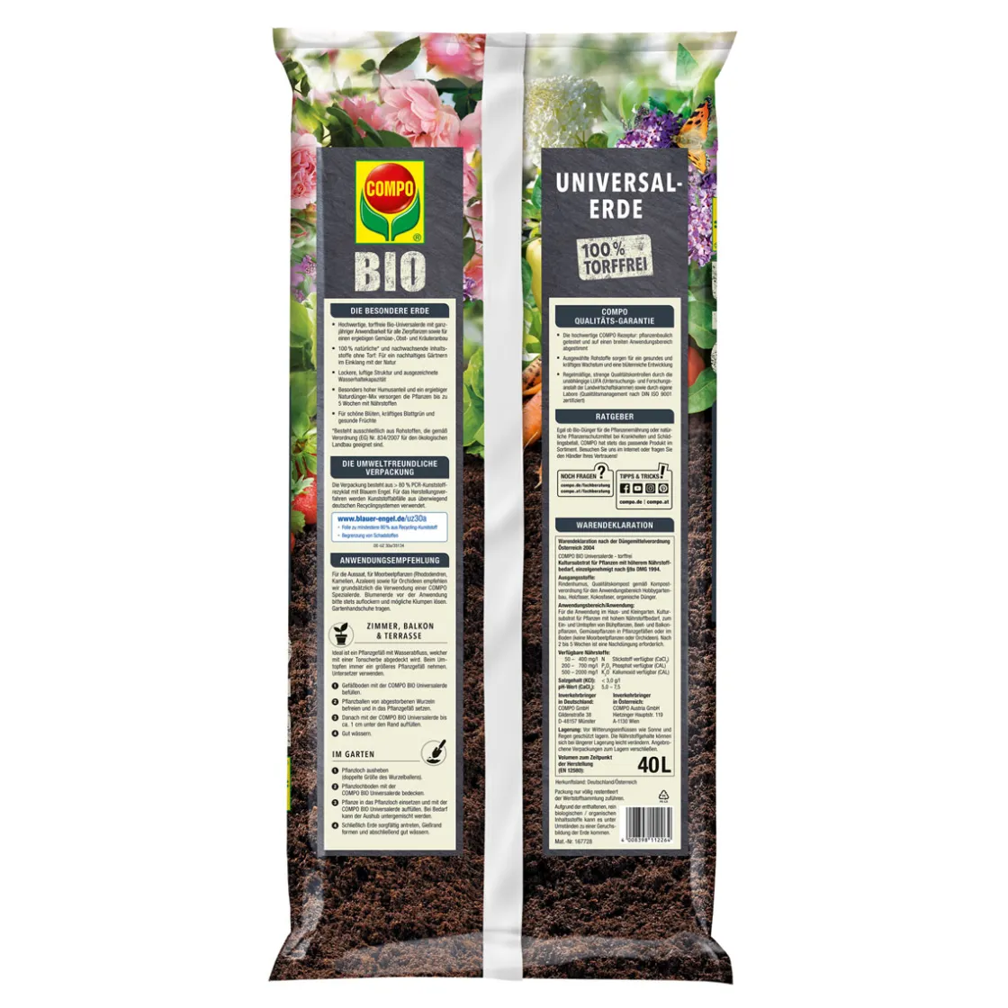 BIO Universal-Erde torffrei 40 L ^ Compo Online
