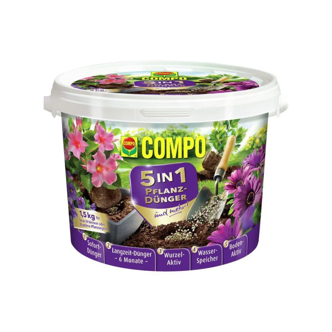 5in1 Pflanz-Dünger und mehr 1,5 kg ^ Compo Clearance