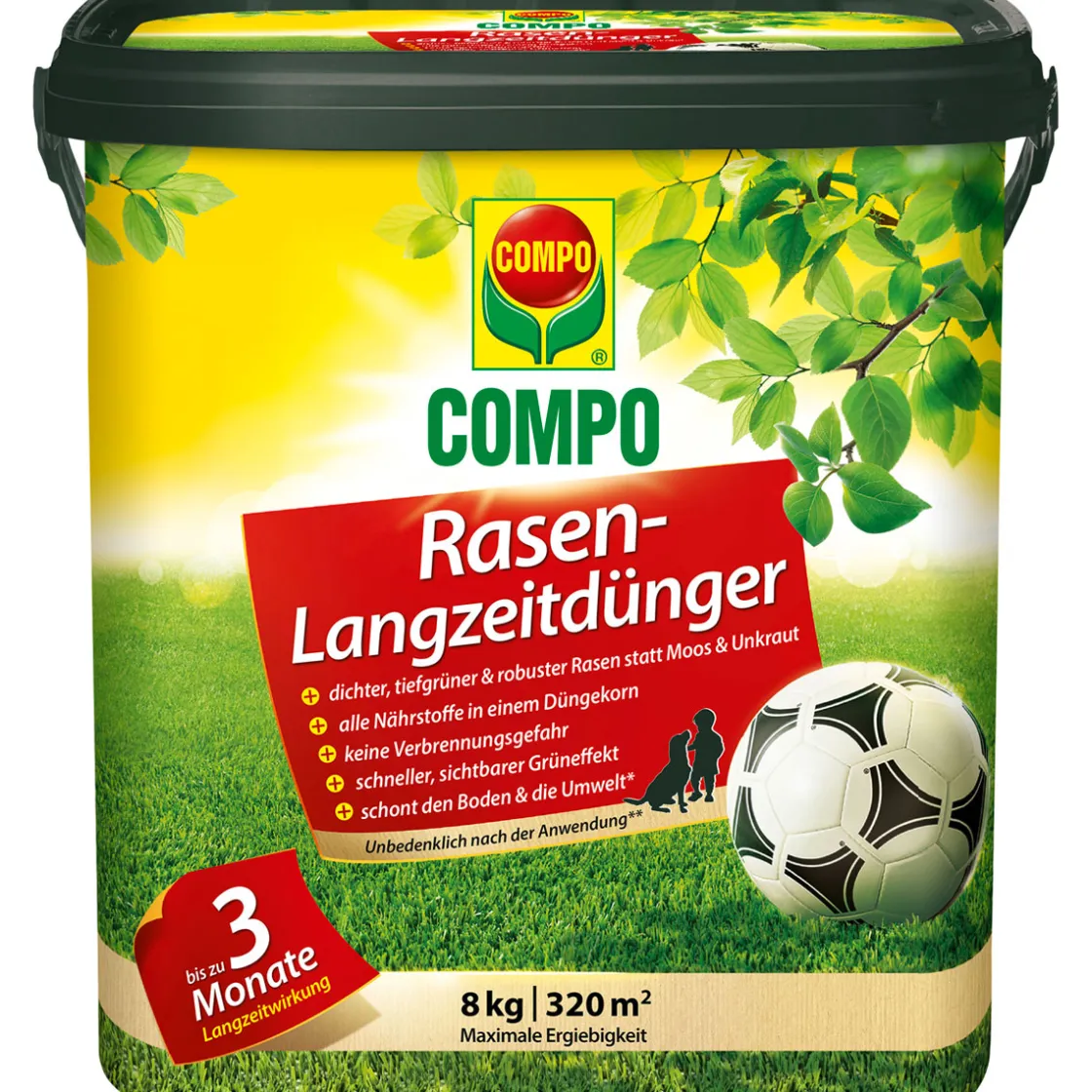 Rasen-Langzeitdünger für 320 m² 8 kg ^ Compo Outlet
