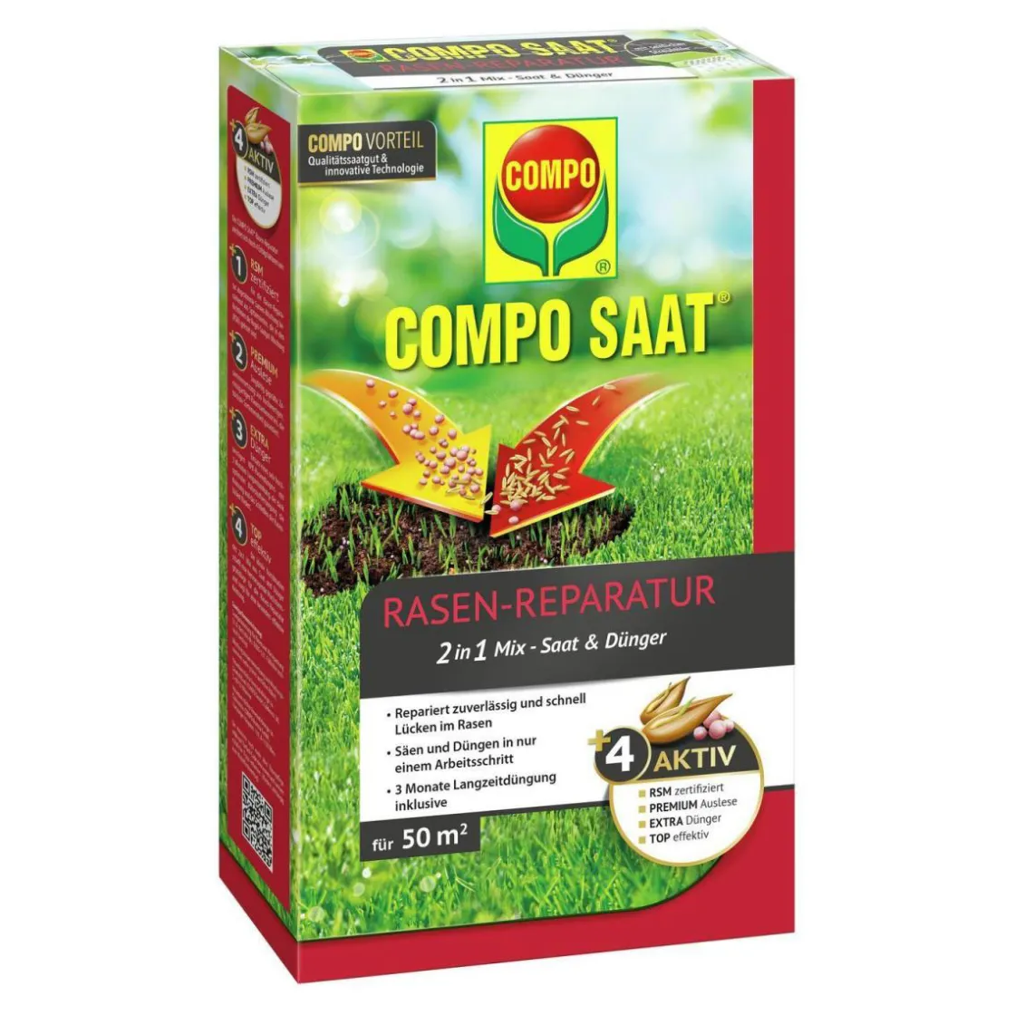 Rasen Reparatur Mix 1,2 kg für 50 m² ^ Compo Online