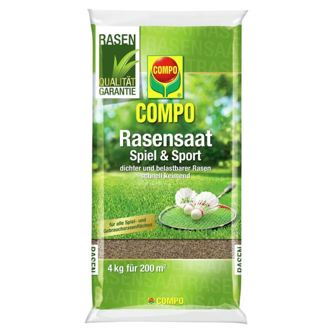 Rasensaat Spiel und Sport Aktion 4 kg ^ Compo