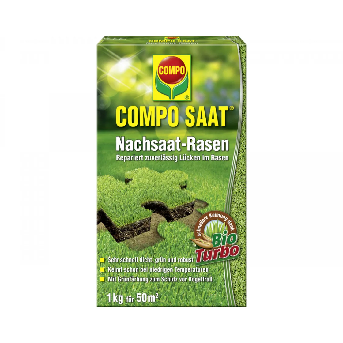 SAAT Nachsaat-Rasen 1 kg für 50 m² ^ Compo