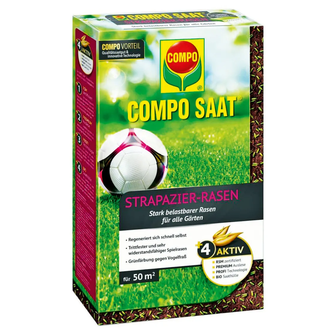 SAAT Strapazier-Rasen 1 kg für 50 m² ^ Compo Hot