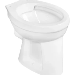 Flach Stand-WC spülrandlos Abgang waagerecht weiß ^ Cornat