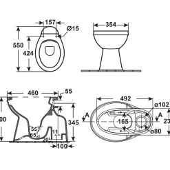 Stand-WC weiß ^ Cornat Sale