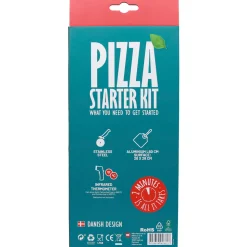 Pizza Starter Set 3-teilig Spaten Thermometer und Pizzaschneider ^ COZZE Best
