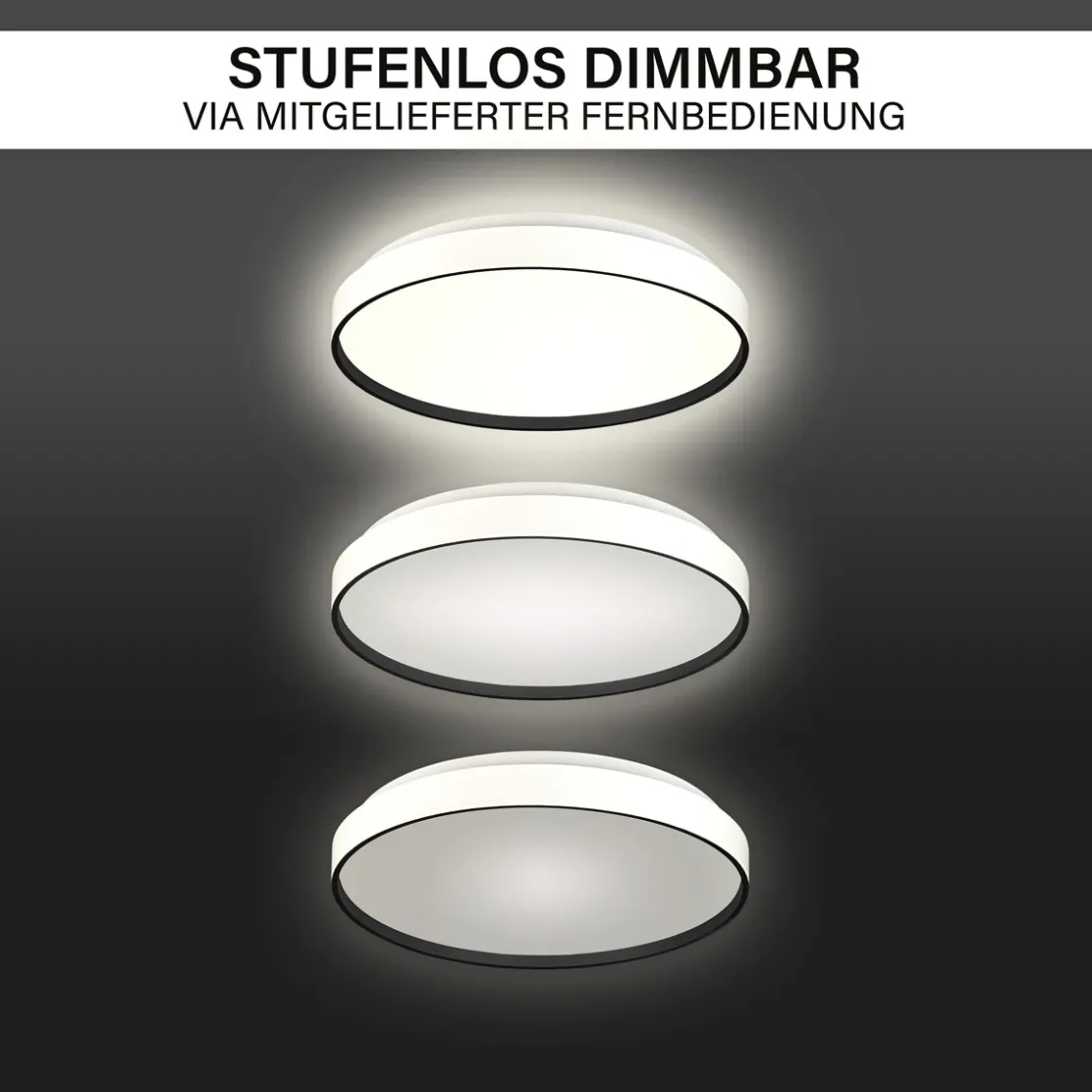 Decken-Wandleuchte SHINING JUPITER BLACK 1800K 24W ^ Hot