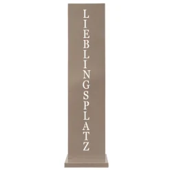Dekoaufsteller Lieblingsplatz, Metall, beige,22x78x15 cm ^ Best