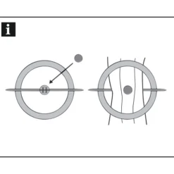 Dekoring m. Stab u. Magnet 18cm edels.optik ^ Gardinia Discount