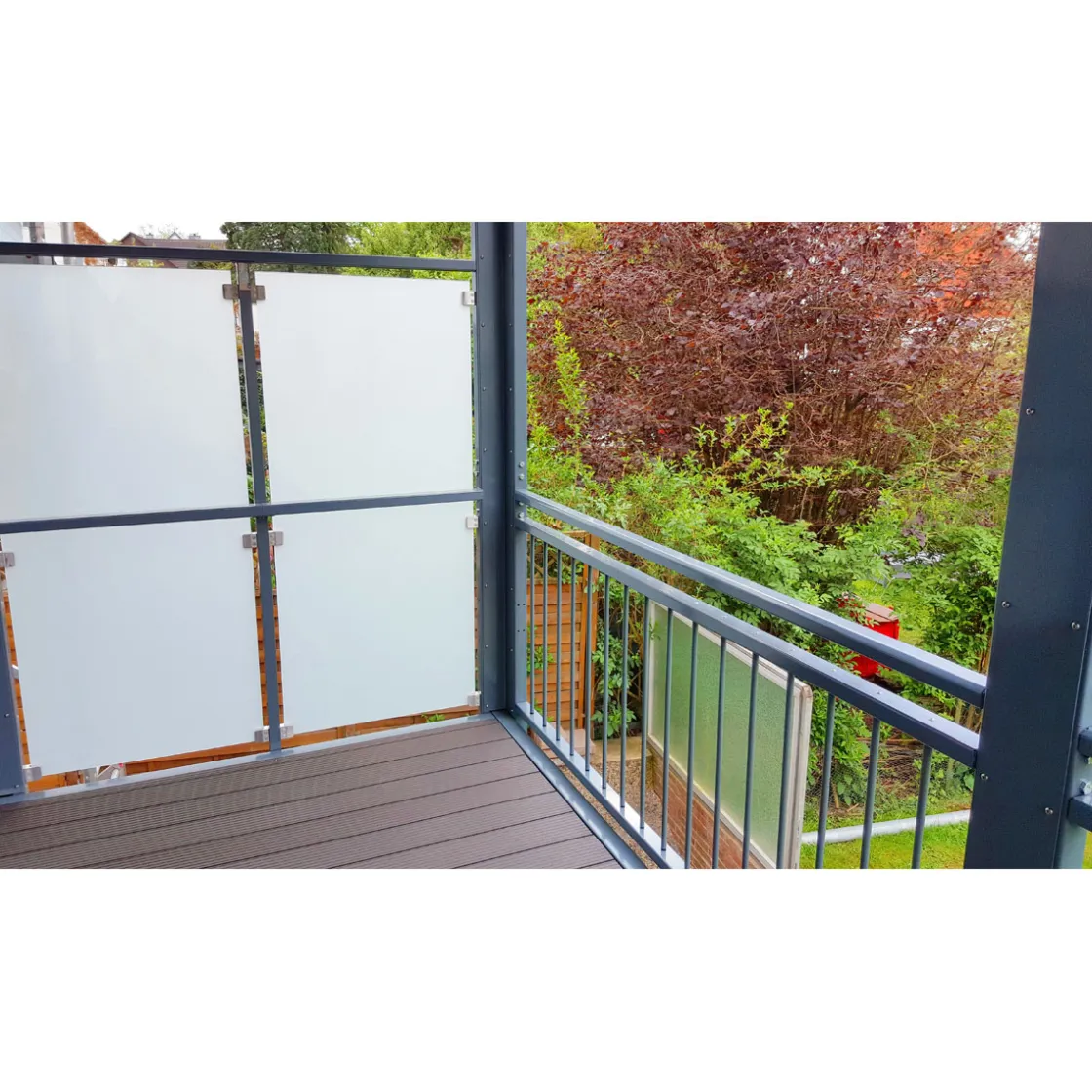 Designbalkon Small mit Lamellengeländer 288 x 200 x 290 cm ^ Sale