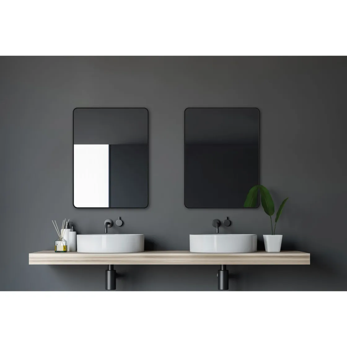 Design Wandspiegel Black Magico 80 x 60 cm ^ DSK Clearance