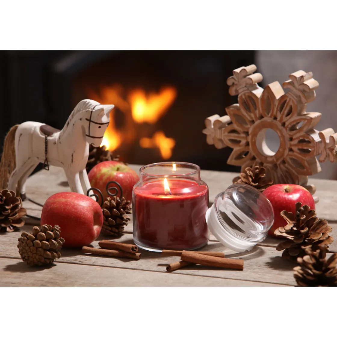 Duftkerze im Bonbonglas Winter Dream Bratapfel 10 x 14,2 cm ^ Online